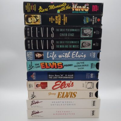 Huge Elvis Eleven (11) VHS Lot Bundle Used Milton Berle Lost Performances King