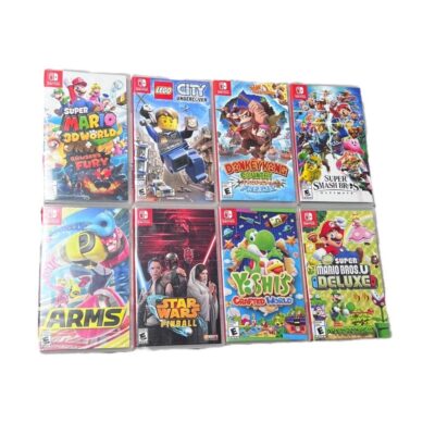 Nintendo Switch EMPTY GAME CASES Lot Of 8: Mario Bros, Yoshi, Donkey Kong + More