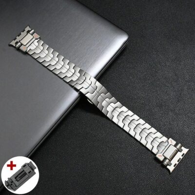 Only Band – Luxury Titanium Band for Apple Watch Series 9 Ultra 2 49mm Steel