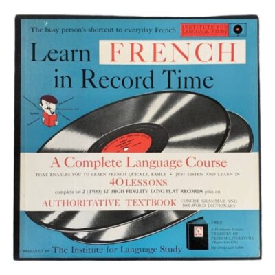 Learn French In Record Time 2×12″ LP Hi Fidelity 1958 Columbia MINT Language
